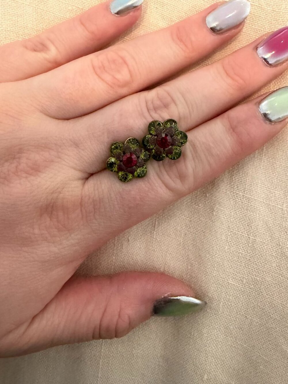 MICHAL NEGRIN FLORAL EARRINGS (PAIR)